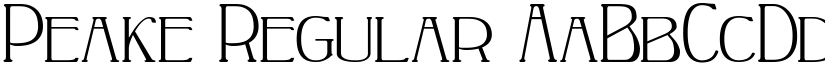 Peake Regular font
