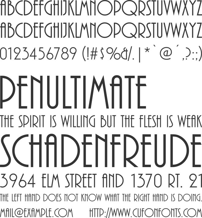 PlazaDReg font preview