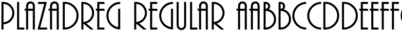 PlazaDReg Regular font