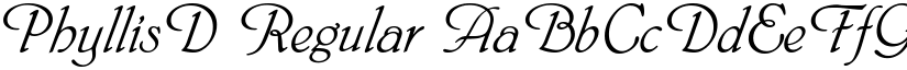 PhyllisD Regular font