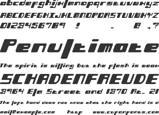Phorfeit (BRK) font preview