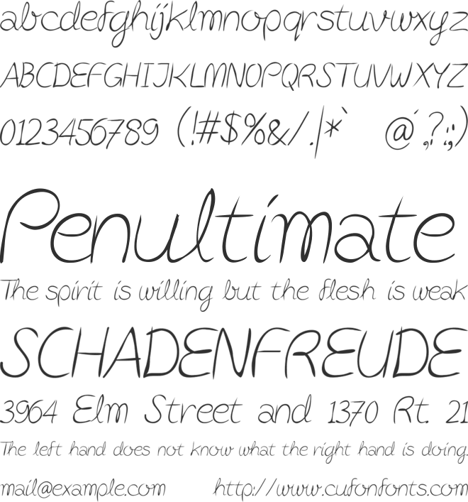 Post-it Pen Script font preview