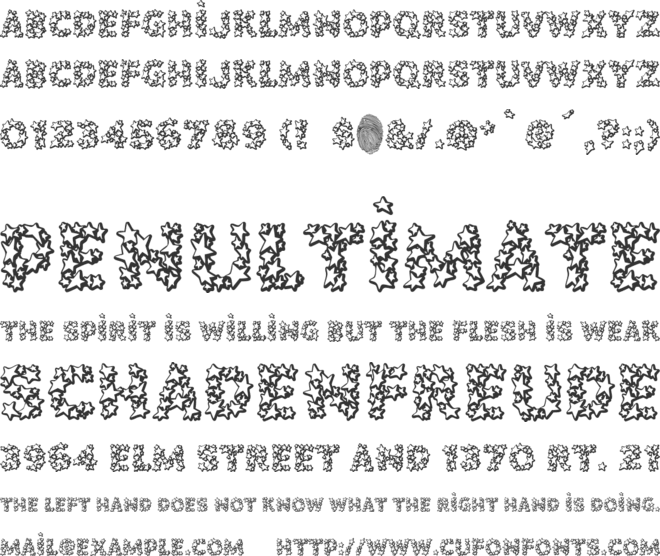 Popstars font preview