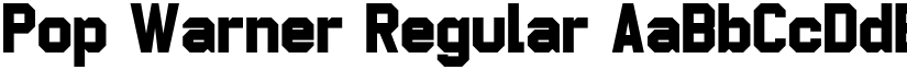 Pop Warner Regular font