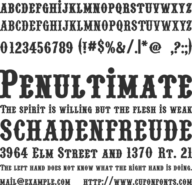 Pointedly Mad font preview