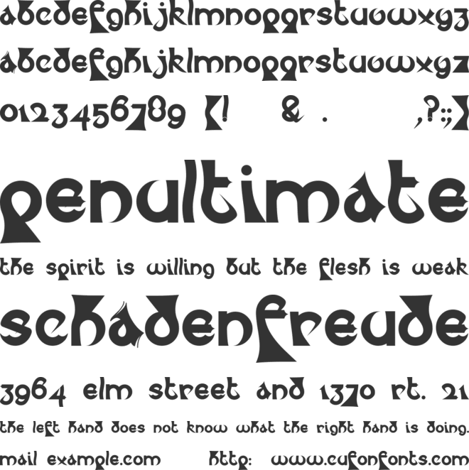 Psychotic Elephant font preview