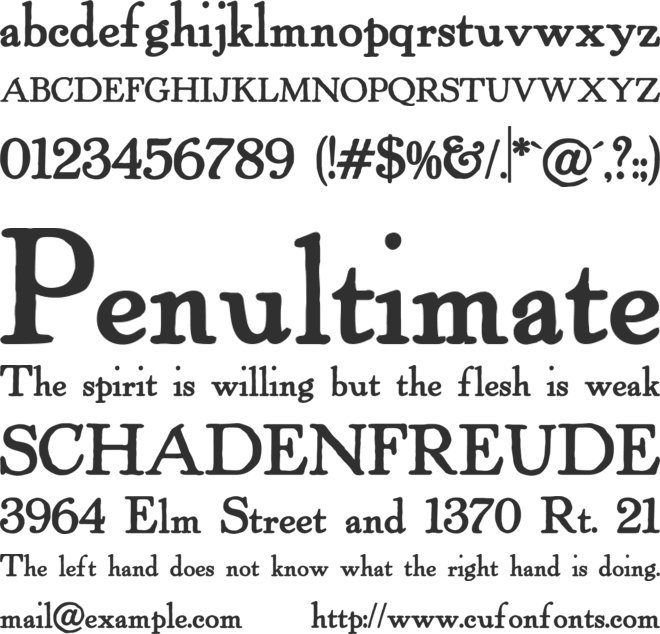 Powell Antique font preview