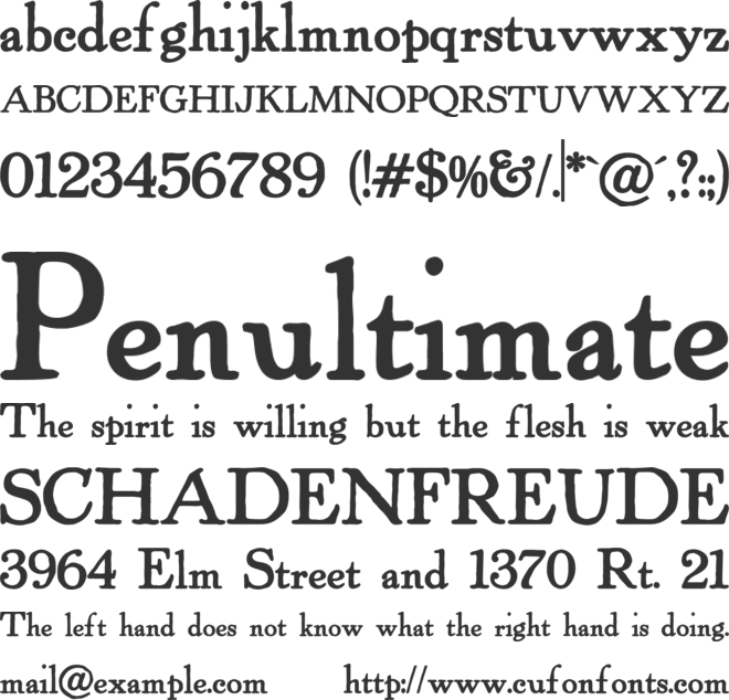 Powell Antique font preview