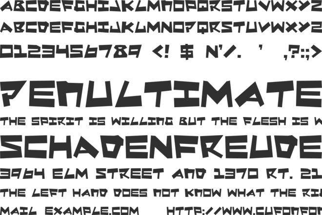 PCLifeQuake font preview