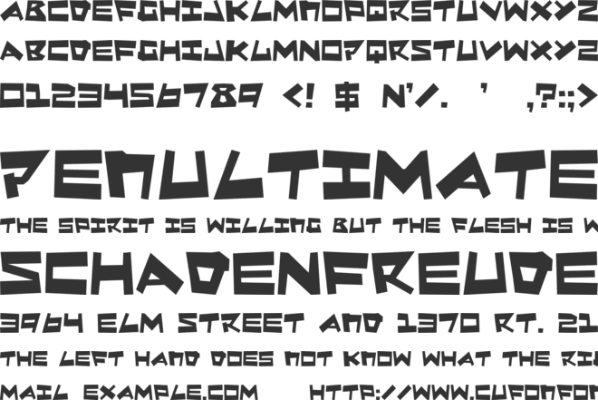 PCLifeQuake font preview