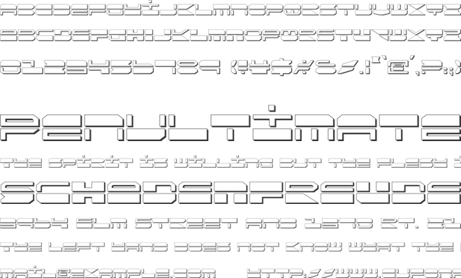 Quickmark Shadow font preview