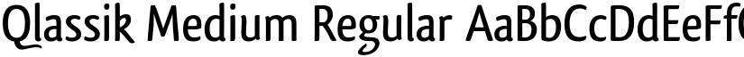 Qlassik Medium Regular font