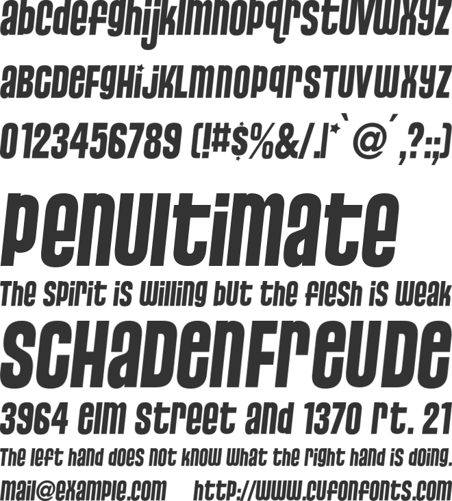 Pussycat font preview