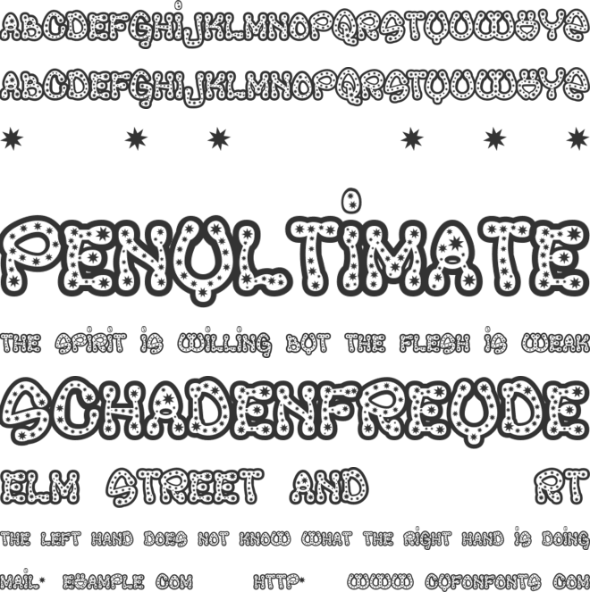 RaveQueen font preview