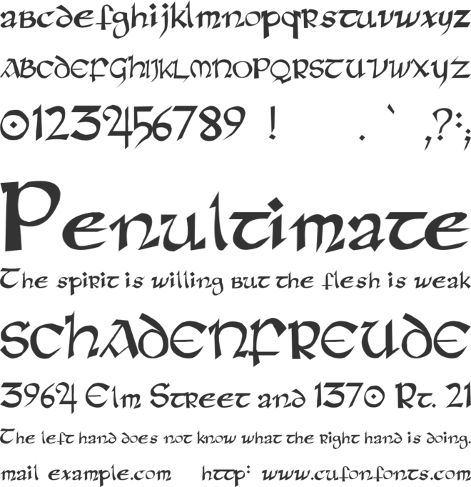 Rane Insular font preview