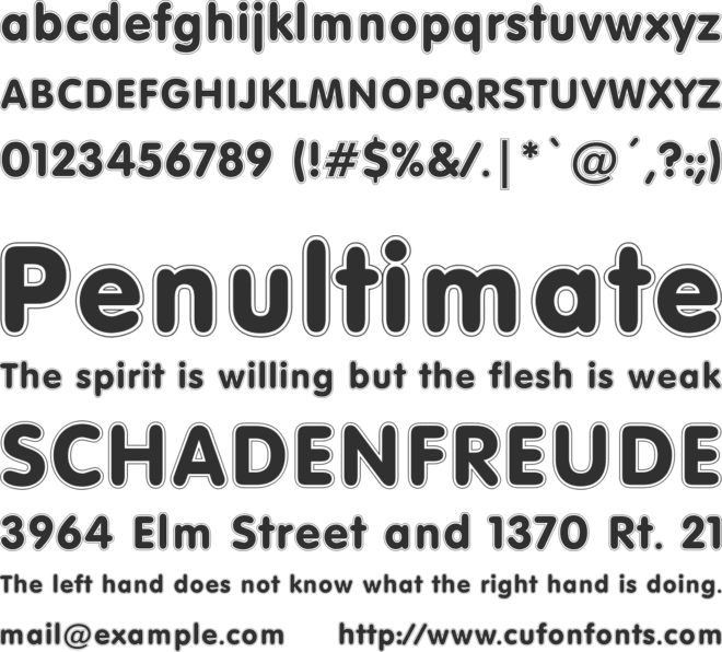 Ragey font preview