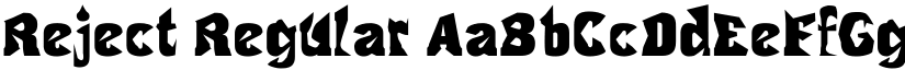 Reject Regular font