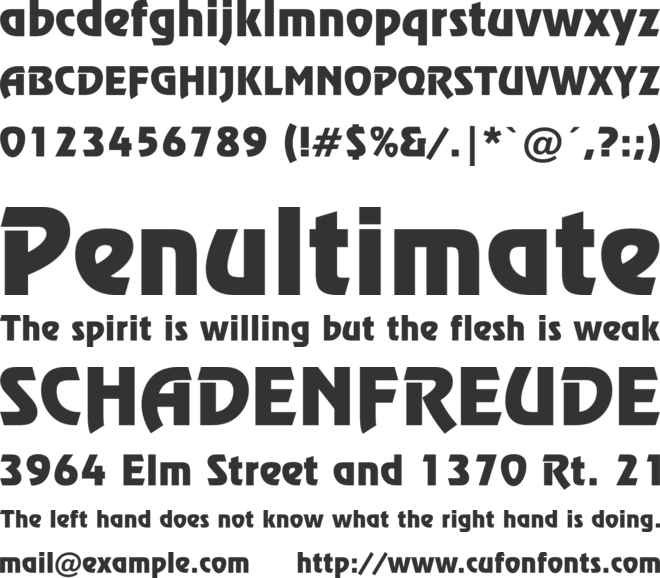 Revue BT font preview