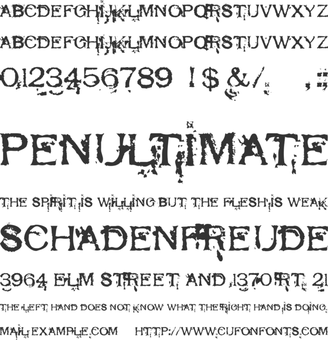 Respess Capitals Excessive font preview