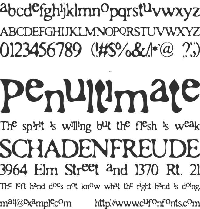 Roman Acid font preview