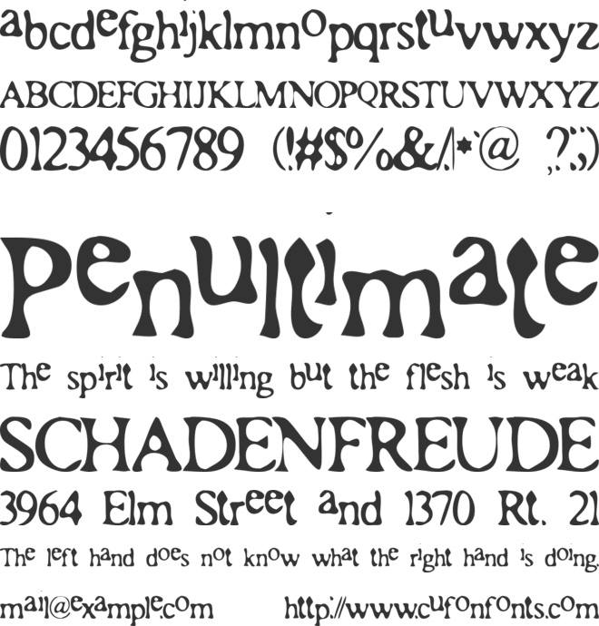 Roman Acid font preview