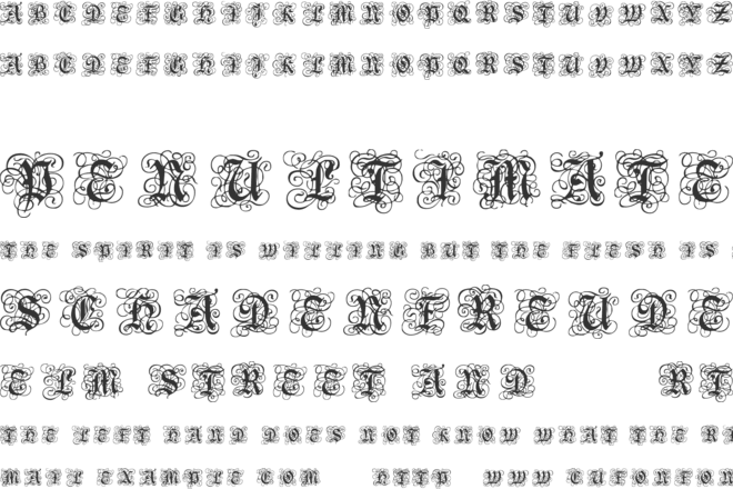 RoyalGothic font preview