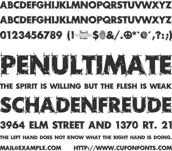 Rough Draft font preview