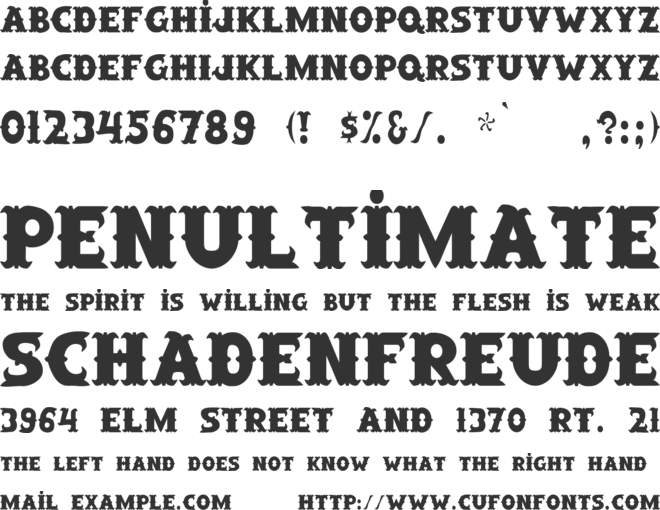 SaloonExt Th font preview