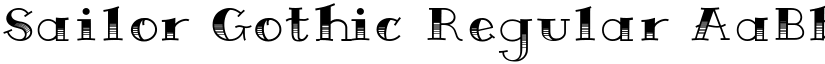 Sailor Gothic Regular font
