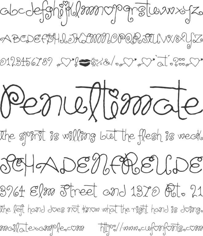 Schnookums font preview