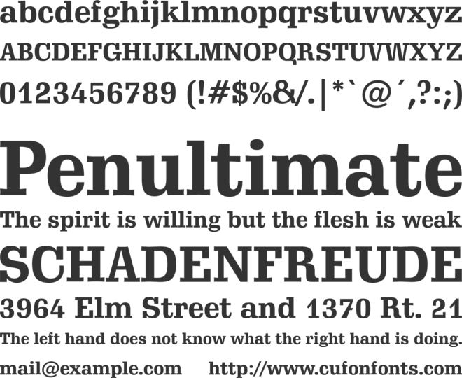 Schadow BT font preview
