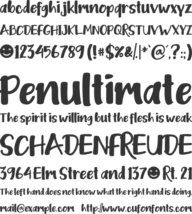 Kidding font preview