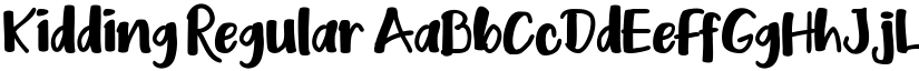 Kidding Regular font