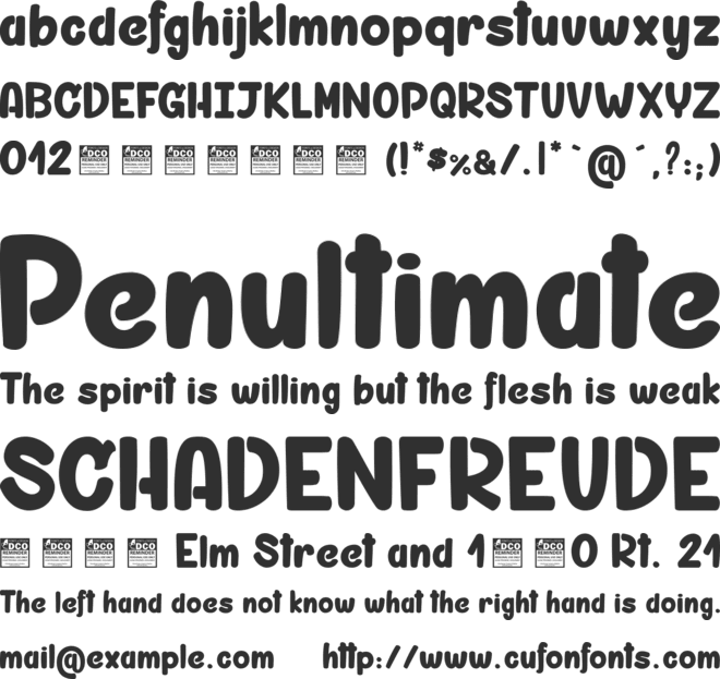 Uniflex_PersonalUseOnly font preview