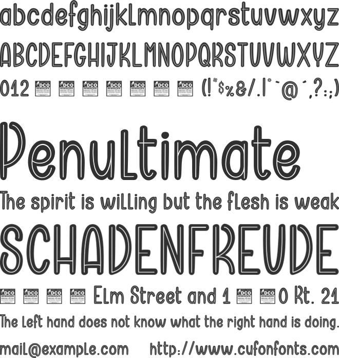 Rubbers_PersonalUseOnly font preview