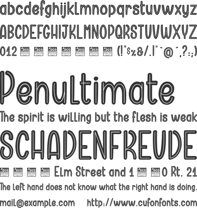 Rubbers_PersonalUseOnly font preview