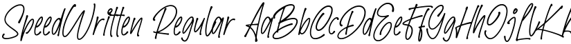 SpeedWritten Regular font