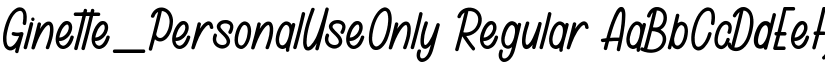 Ginette_PersonalUseOnly Regular font