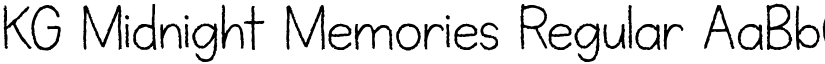 KG Midnight Memories Regular font