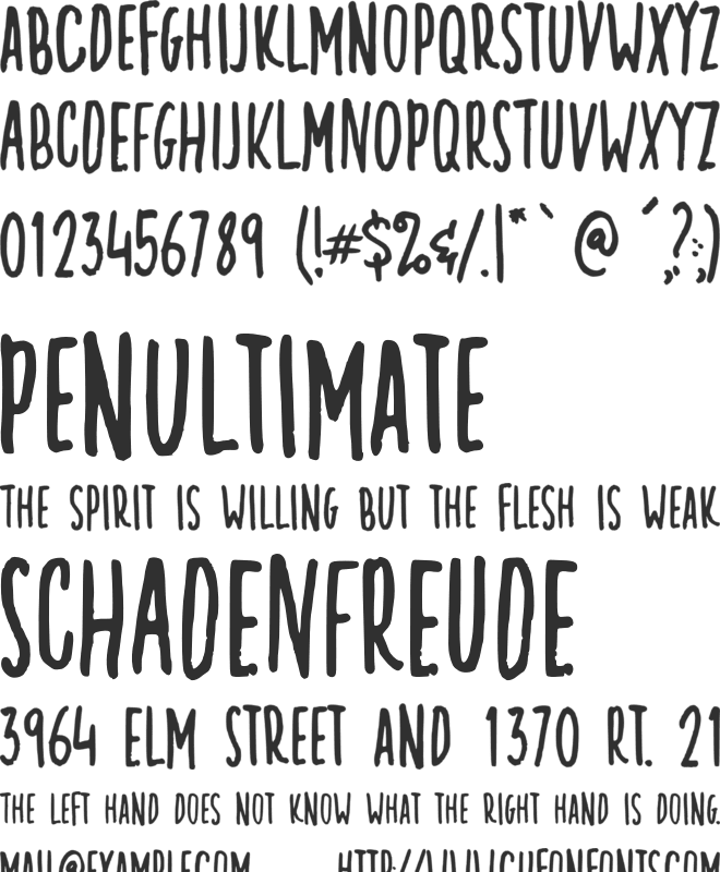 Creamy Coconut font preview