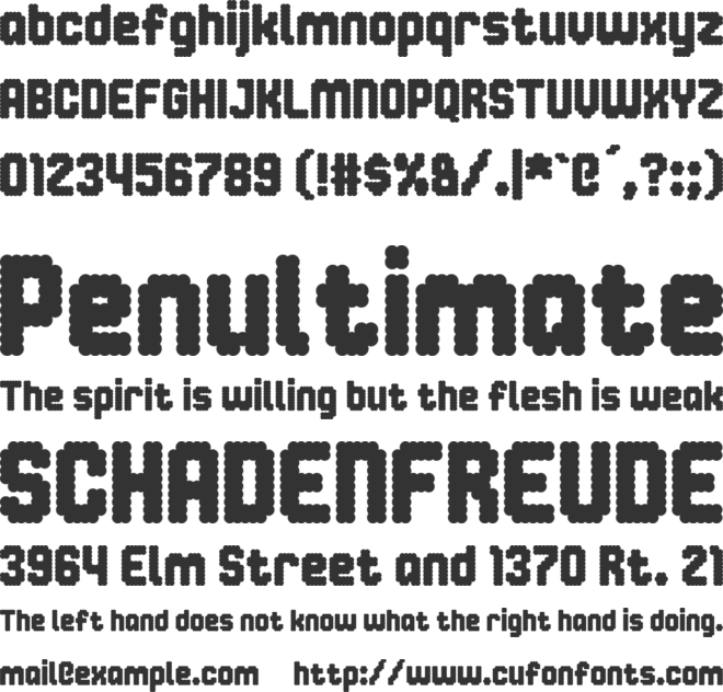 Notacumulus font preview