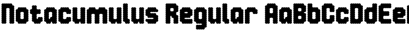 Notacumulus Regular font