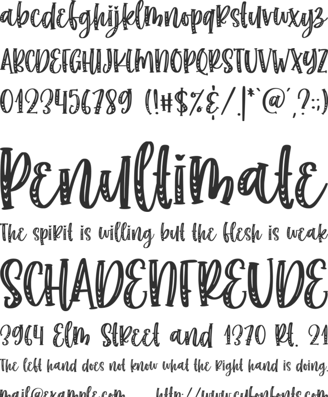 Choco Matcha font preview