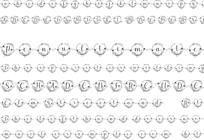 Marliana Monogram font preview