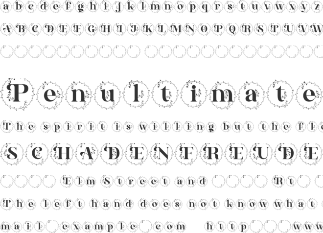 Alexandria Monogram font preview