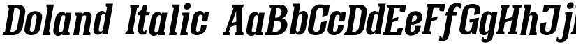 Doland Italic font