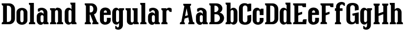 Doland Regular font