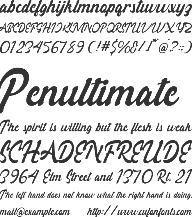 Rollade Ballado font preview