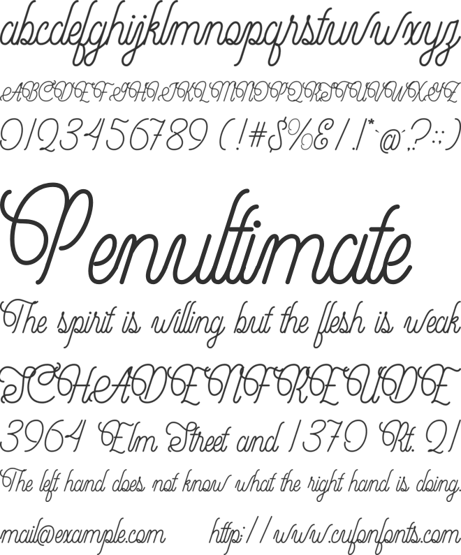 Override font preview