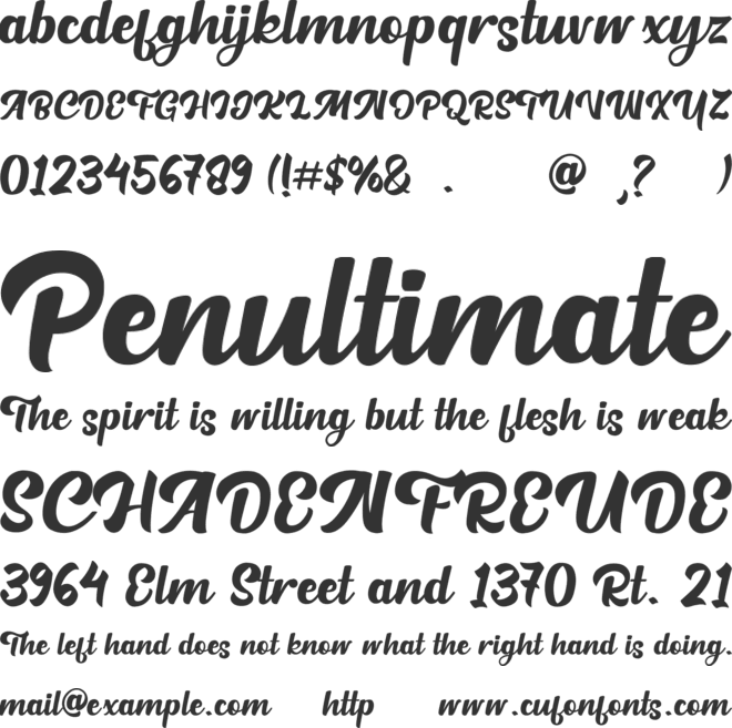 Podcast font preview